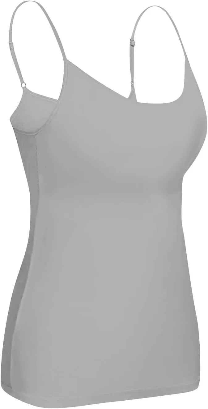 Tank Top with Built in Bra Camisoles for Women for Under Clothes Spaghetti Strap Cami 2025 Summer Clothes