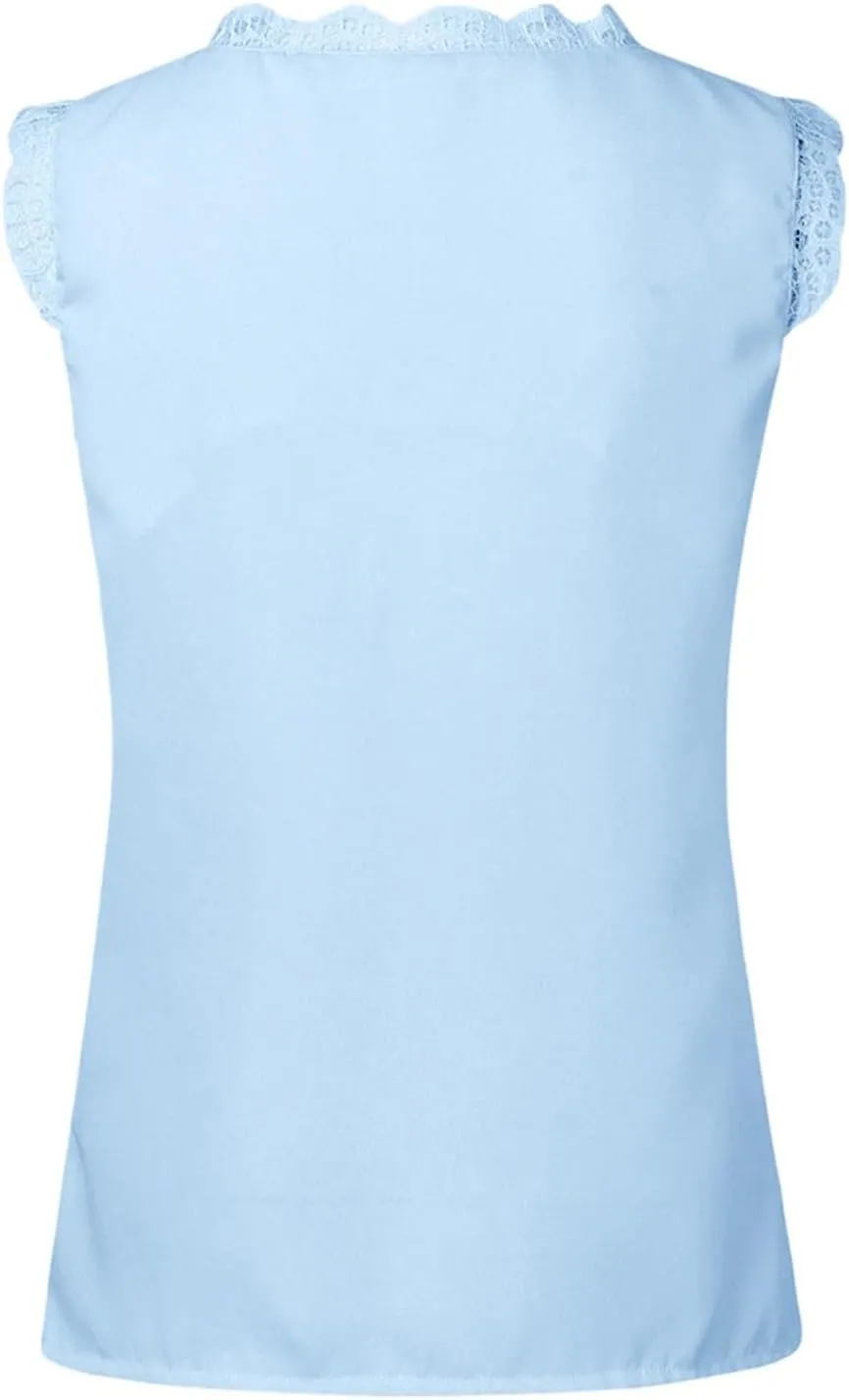 Tank Tops for Women Summer V Neck Silk Satin Blouse Sleeveless Shirt Business Casual Dressy Vacation Outfit