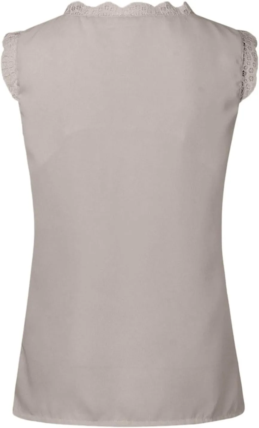 Tank Tops for Women Summer V Neck Silk Satin Blouse Sleeveless Shirt Business Casual Dressy Vacation Outfit