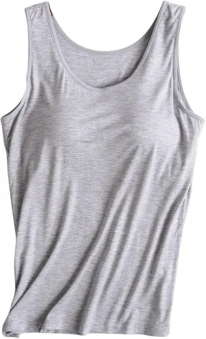 Tank Tops with Built in Bra for Women Athletic Camisole Vest Summer Casual Padded Yoga Sports Shirts Undershirt