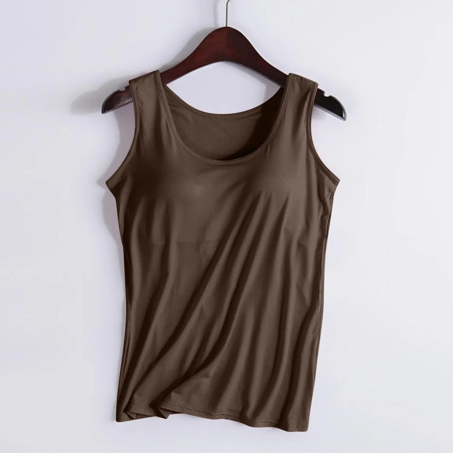 Tank Tops with Built in Bras for Women Sports Cute Cami Workout Plus Size Camisoles Spaghetti Strap Under Clothes
