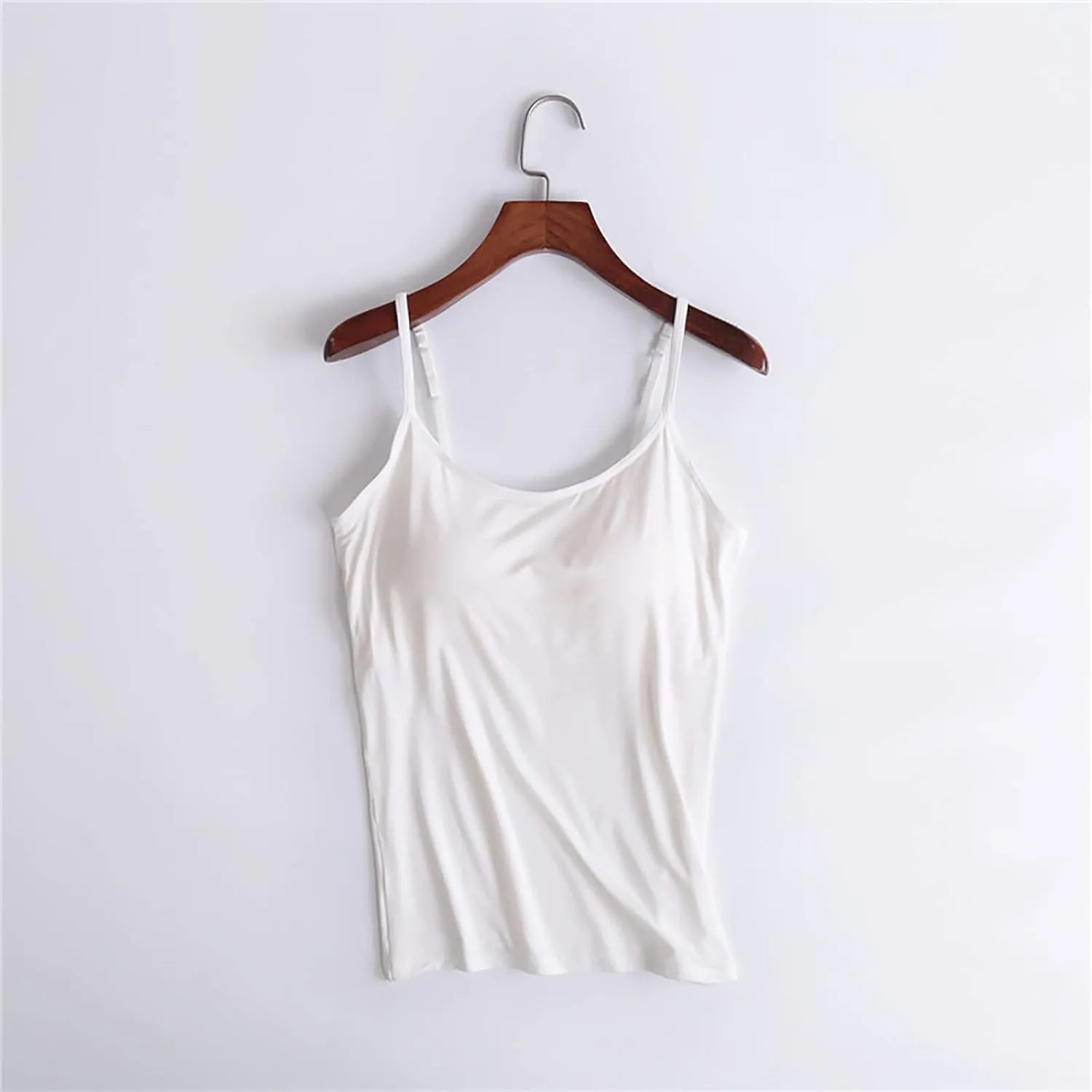Tank Tops with Built in Bras Padded Cropped Casual Workout Shirts Spaghetti Strap Yoga Tank Tops Summer Camisoles