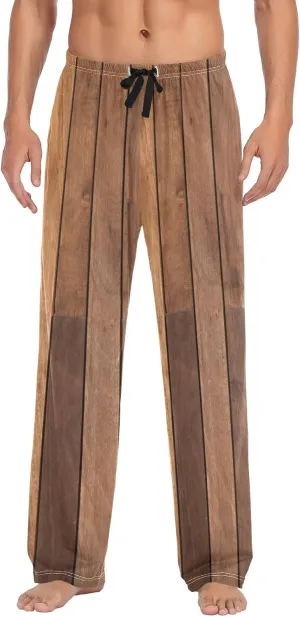 Timber Wood Oak Wooden Pattern Men's Pajama Pants Sleepwear Lounge Pajama Bottoms