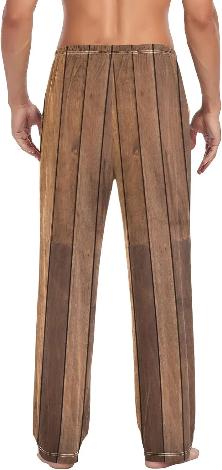 Timber Wood Oak Wooden Pattern Men's Pajama Pants Sleepwear Lounge Pajama Bottoms