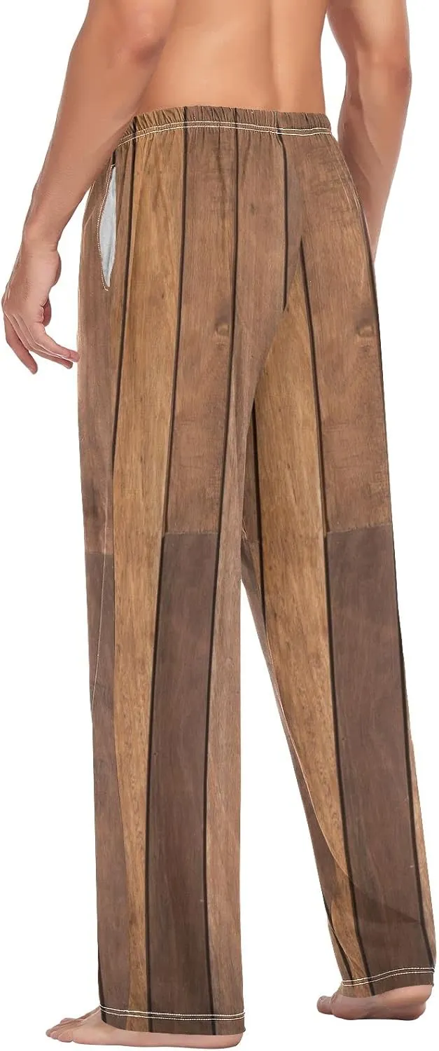 Timber Wood Oak Wooden Pattern Men's Pajama Pants Sleepwear Lounge Pajama Bottoms