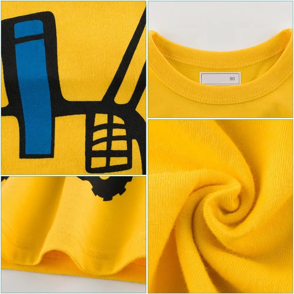 Toddler Boys Shirts Short-Sleeve Boys' Tops, Tees & Shirts Cotton Boys T Shirts Graphic Tees for 2-7 Years