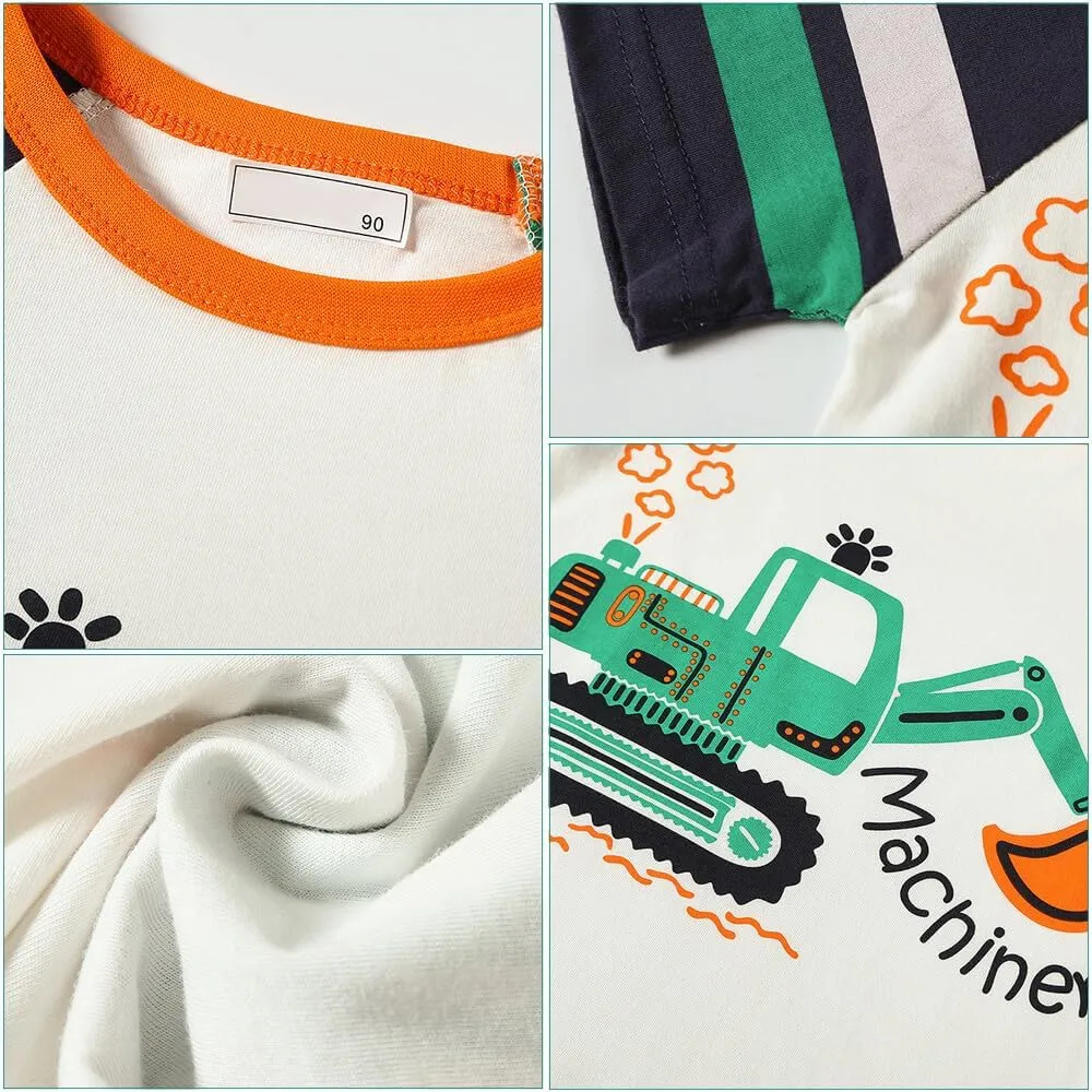 Toddler Boys Shirts Short-Sleeve Boys' Tops, Tees & Shirts Cotton Boys T Shirts Graphic Tees for 2-7 Years