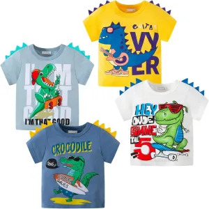 Toddler Boys Shirts Short-Sleeve Boys' Tops, Tees & Shirts Cotton Boys T Shirts Graphic Tees for 2-7 Years