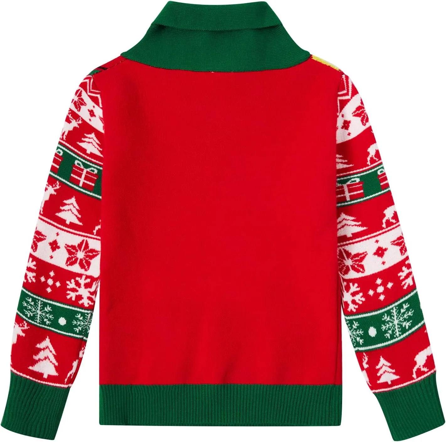 uideazone Boys Kids Ugly Christmas Sweater Novelty Toddler Knitting Xmas Lapel Pullover Jumper 18 Months-7 Years