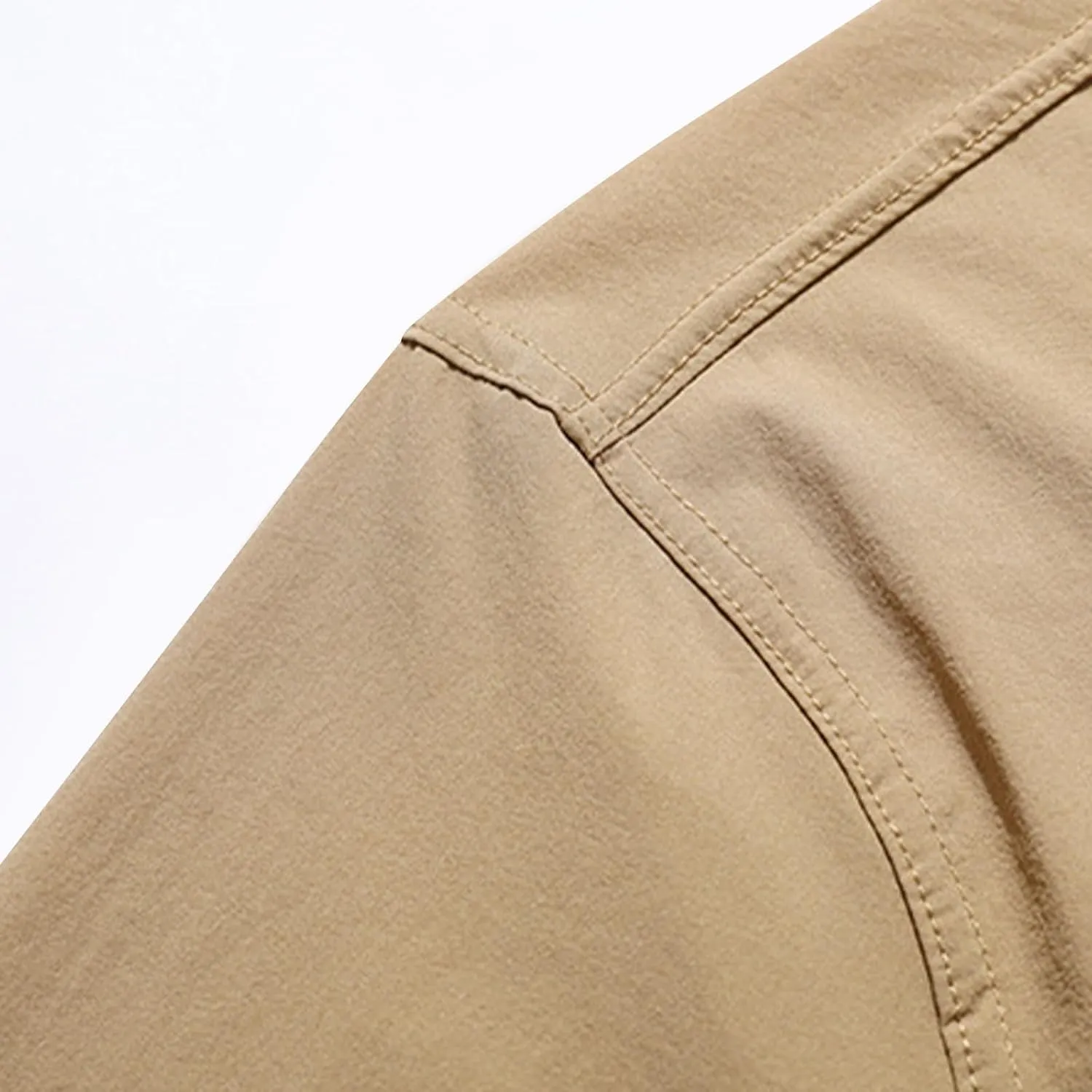 Uillui Men's Ripstop Military Work Fishing Shirts Button Down Long Sleeve Tactical Shirts Breathable Outdoor Hiking T-Shirts