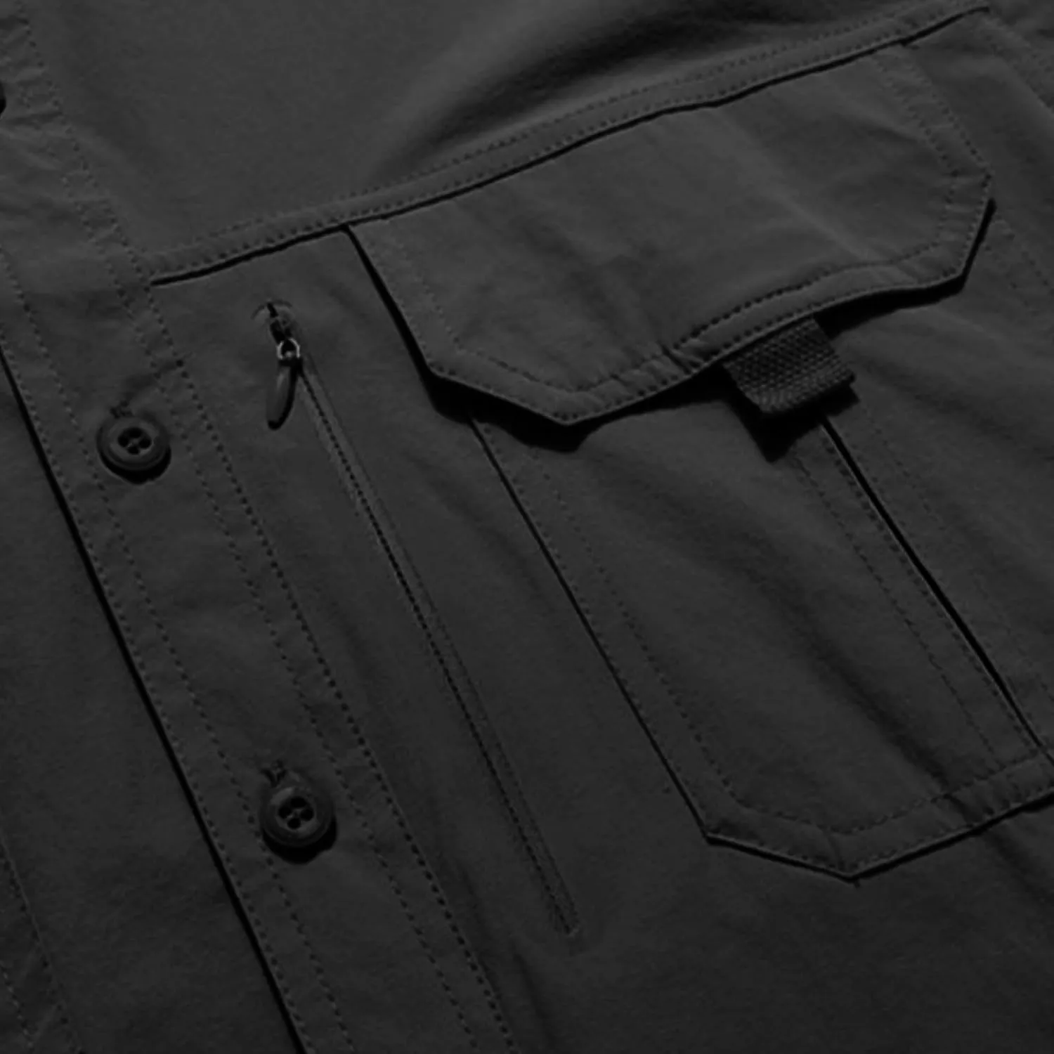 Uillui Men's Ripstop Military Work Fishing Shirts Button Down Long Sleeve Tactical Shirts Breathable Outdoor Hiking T-Shirts