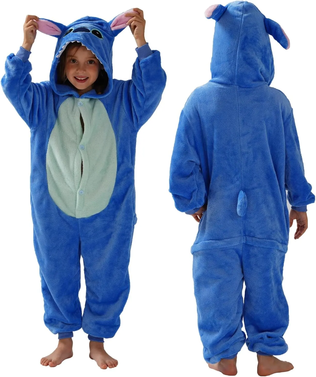 Unisex Children Animal Onesie Pajamas,Kids Flannel Halloween Cosplay Costume/Homewear/Sleepwear