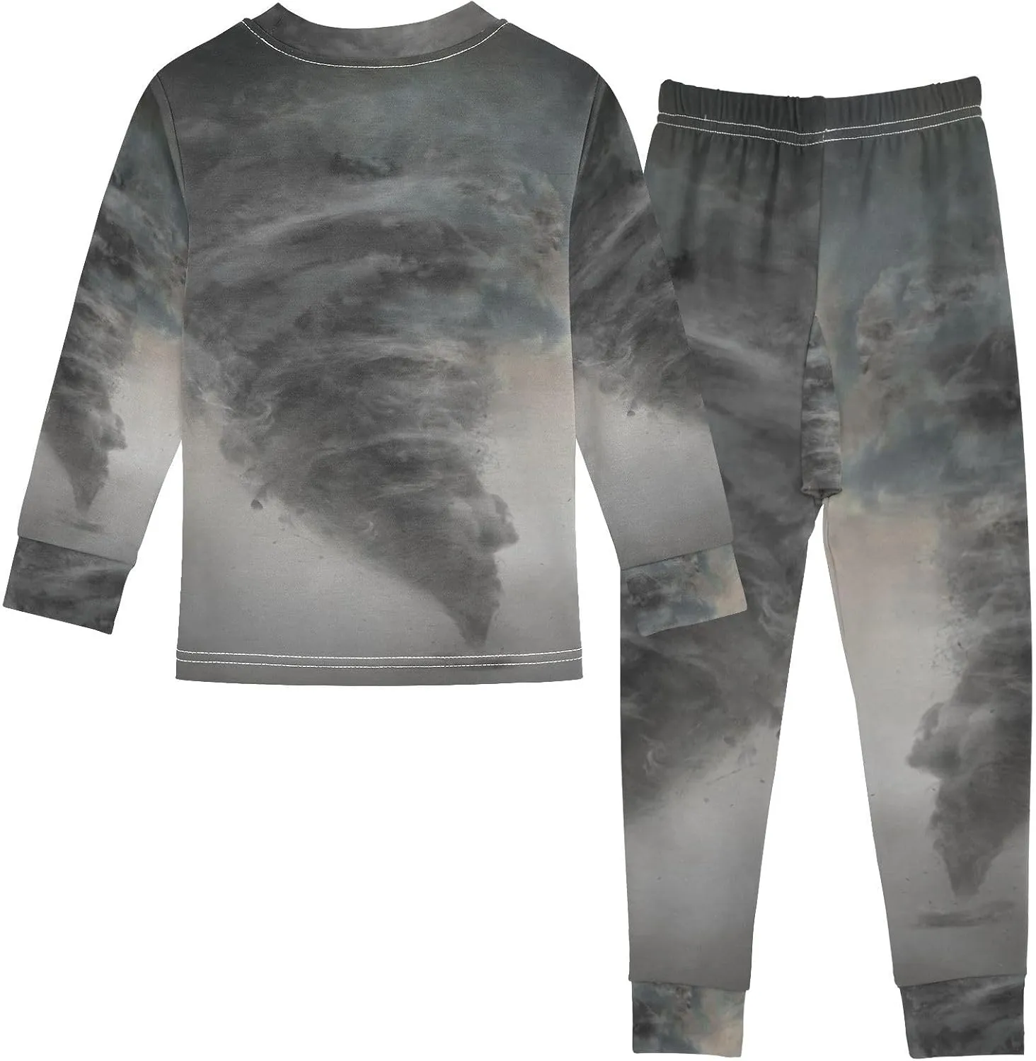 Unisex Long-Sleeve PJ Sets, 2-Piece Pajamas Sleepwear