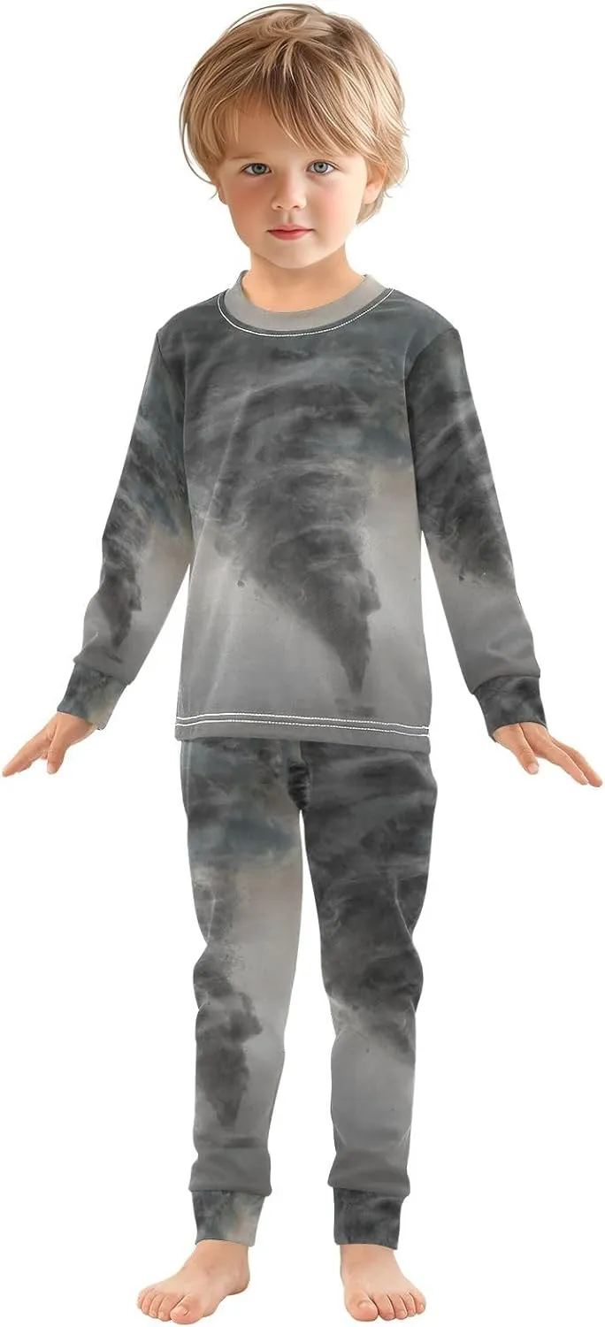 Unisex Long-Sleeve PJ Sets, 2-Piece Pajamas Sleepwear