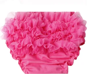 UTTPLL Infant Baby Boys Girls Diaper Covers Bloomer Mesh Ruffled Tiered Bloomers Elastic Briefs Cute Cotton Baby Girl Shorts