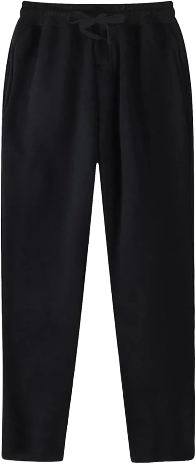 Vickyleb Men's Hiking Cargo Pants Relaxed Fit Drawstring Elastic Waist Sweatpants Sports Athletic Trousers with Pockets