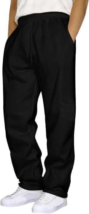 Vickyleb Men's Hiking Cargo Pants Relaxed Fit Drawstring Elastic Waist Sweatpants Sports Athletic Trousers with Pockets