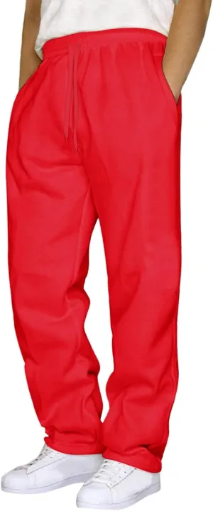 Vickyleb Men's Hiking Cargo Pants Relaxed Fit Drawstring Elastic Waist Sweatpants Sports Athletic Trousers with Pockets