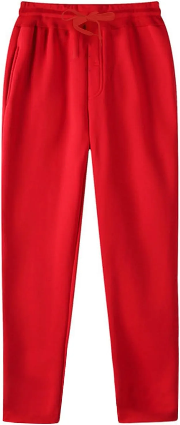 Vickyleb Men's Hiking Cargo Pants Relaxed Fit Drawstring Elastic Waist Sweatpants Sports Athletic Trousers with Pockets