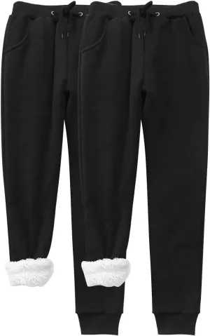 Winter Pants with Pockets Fuzzy Pants Womens Fuzzy Pajama Pants Winter Casual Flannel Pants Long Fleece Lined Pants