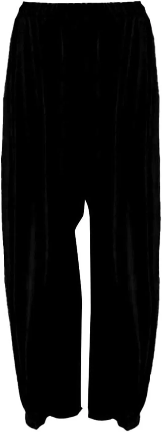 Women Elastic Waist Drawstring Harem Pants Casual Wide Leg Ankle Length Yoga Pants with Side Pockets Lightweight Pants
