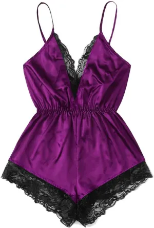 Women Lingerie Sets Sexy Mini Babydoll 2 Pieces Set Strappy Hollow-Out Nightdress Nightwear Underwear
