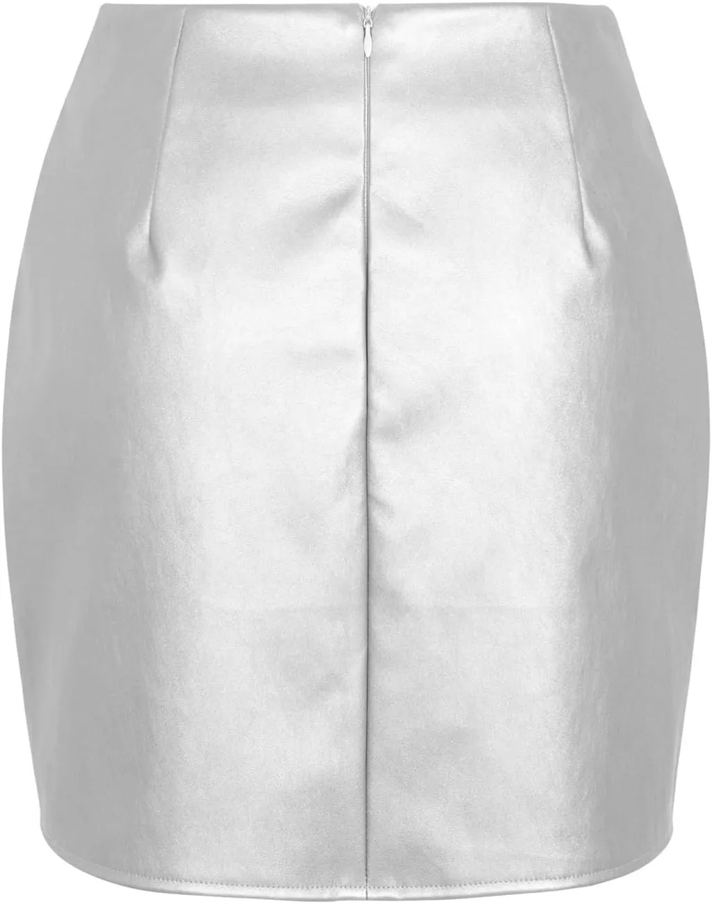 Women Neon Leather Bodycon Mini Skirt Skirts Sexy Shiny Liquid Metallic Wet Look Latex Skirt, 3X-Large, Black
