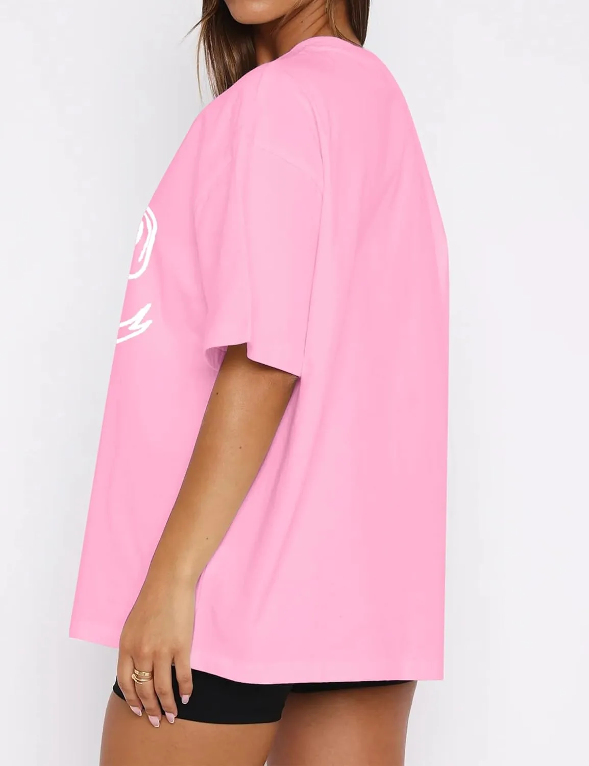 Women Oversized Bow T Shirts Short Sleeve Crewneck Graphic Tee Shirts Cute Bow Shirts Casual Basic Aesthetic Tee Tops