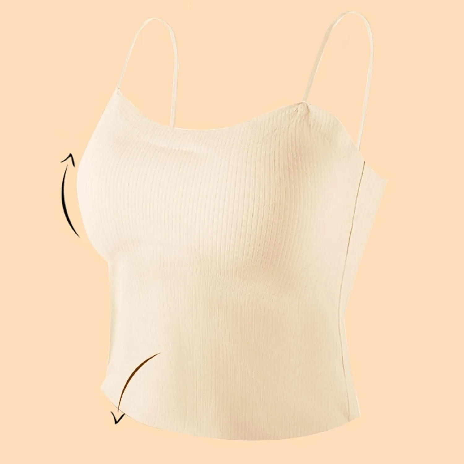 Women Ribbed Knit Camisoles Sexy Spaghetti Strap Shelf Bra Cami Tops Summer Slim Fitness Basic Tees Sleeveless Shirts