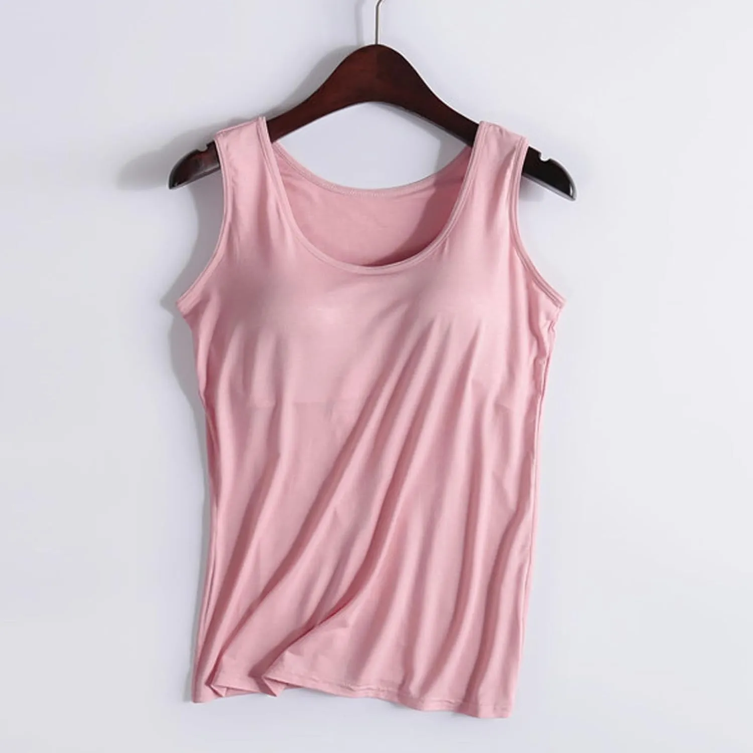 Women Tank Top with Built in Bra Camisole, Womens Tank with Built in Bra, Spaghetti Strap Tank Top Built in Bra
