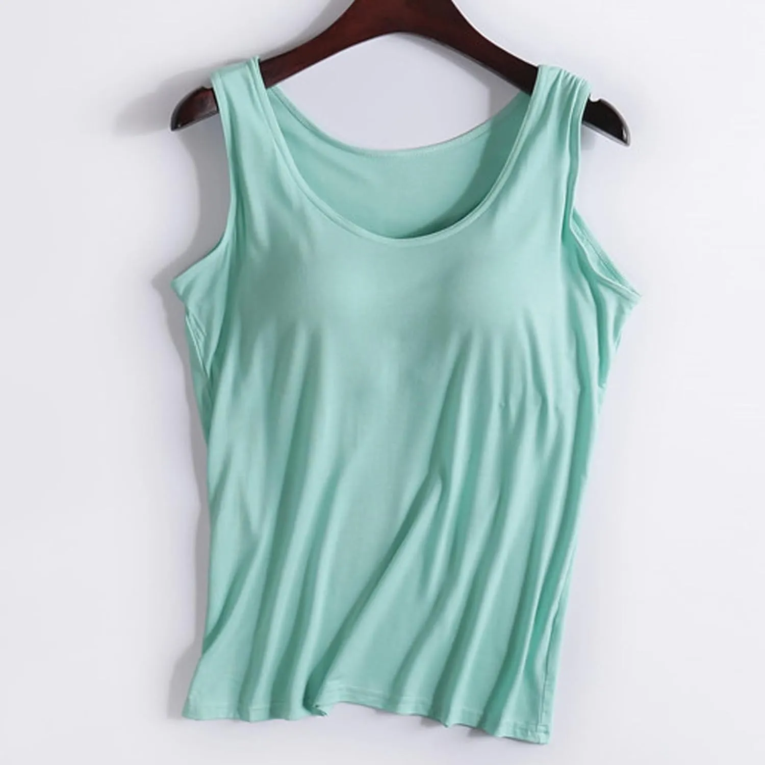 Women Tank Top with Built in Bra Camisole, Womens Tank with Built in Bra, Spaghetti Strap Tank Top Built in Bra
