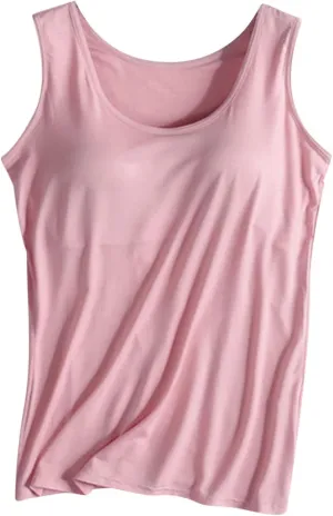 Women Tank Top with Built in Bra Camisole, Womens Tank with Built in Bra, Spaghetti Strap Tank Top Built in Bra