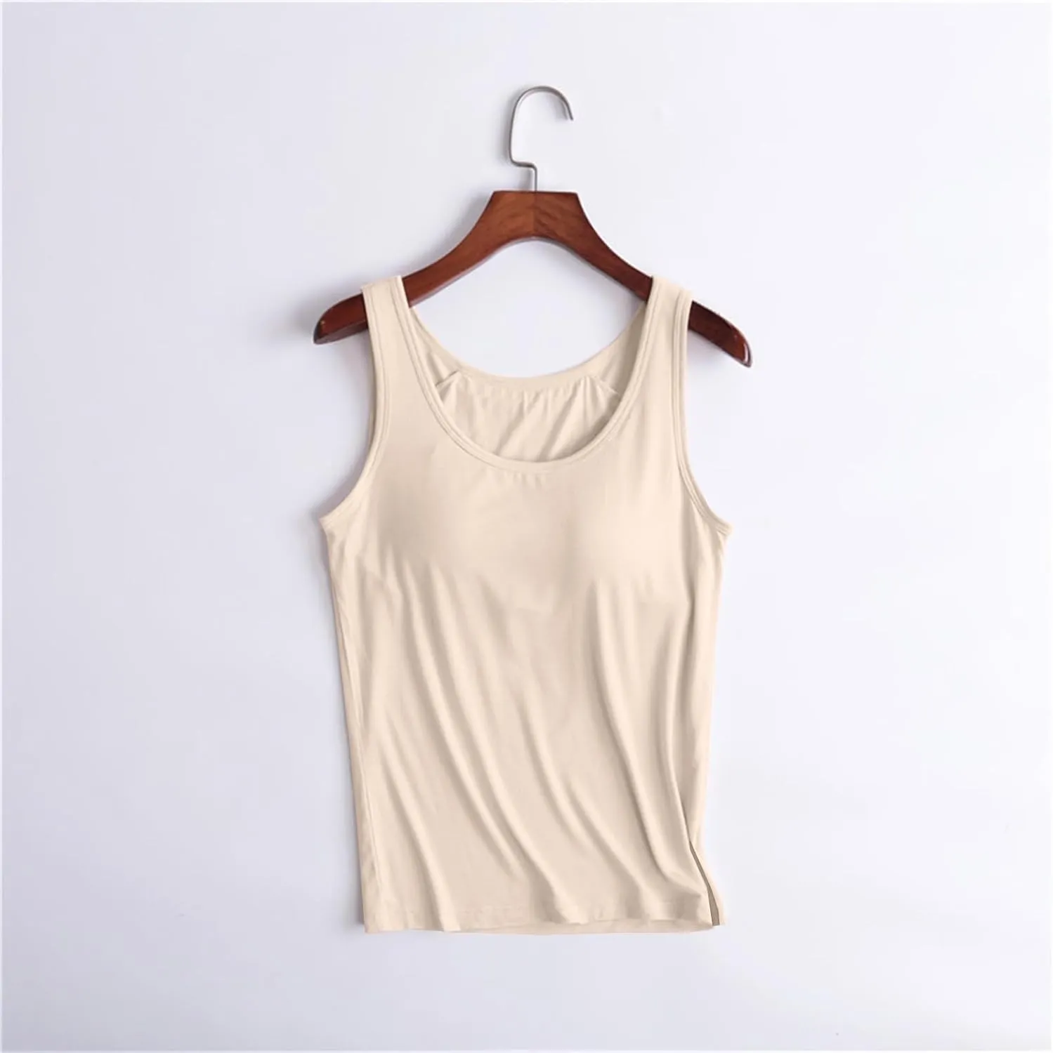 Women Tank Tops Shelf Bra Summer Basic Padded Yoga Camisoles for Casual Fitness Workout Outfits Undershirts Cami