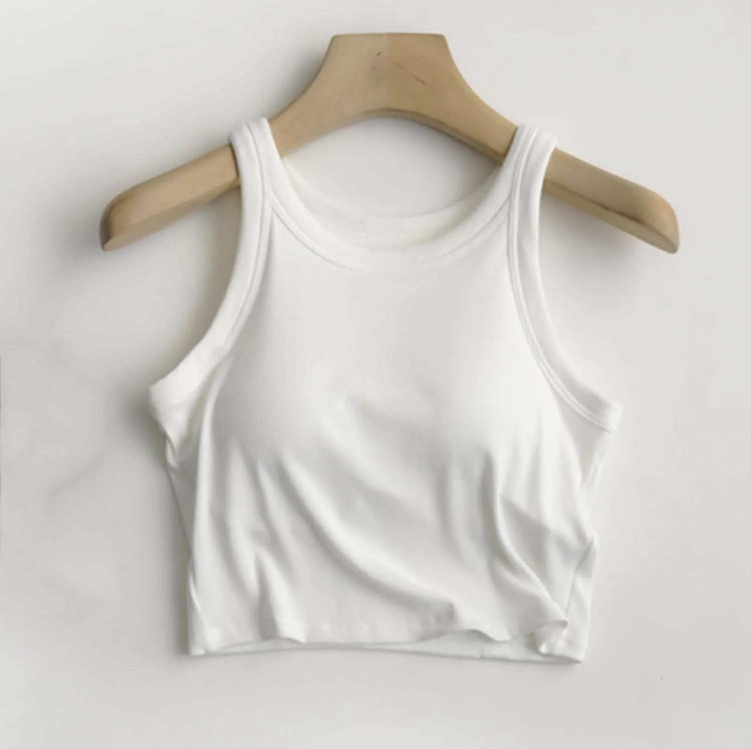 Women Tank Tops Shelf Bra Summer Cotton Basic Padded Yoga Rib Camisoles for Casual Workout Outfits Undershirts Cami