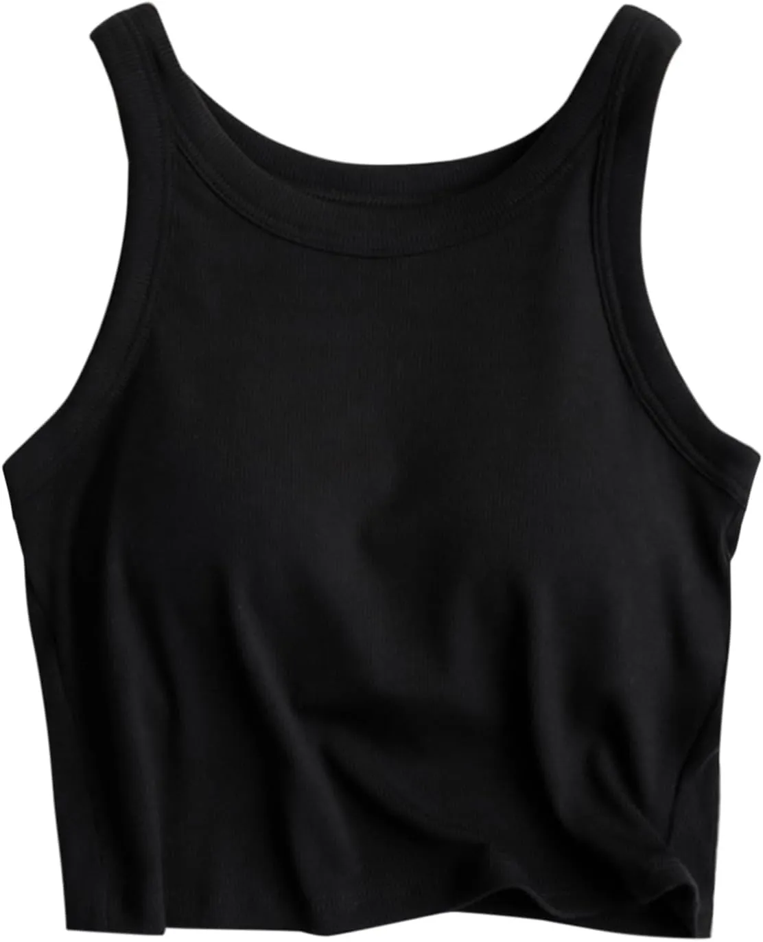 Women Tank Tops Shelf Bra Summer Cotton Basic Padded Yoga Rib Camisoles for Casual Workout Outfits Undershirts Cami