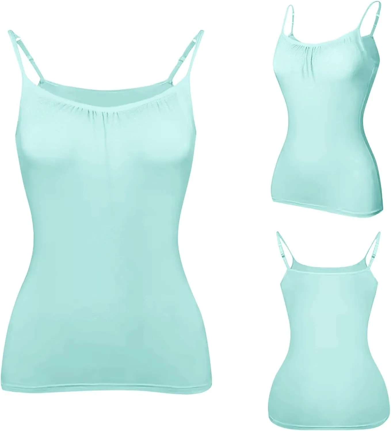 Women Tank Tops Shelf Bra Summer Cotton Yoga Adjustable Spaghetti Strap Camisoles for Workout Outfits Undershirts Cami