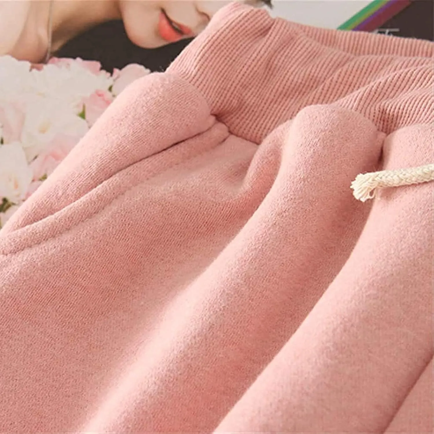 Women Warm Winter Pants Plus Size Fleece Joggers Sherpa Lined Sweatpants Athletic Workout Pants Thick Casual Trousers