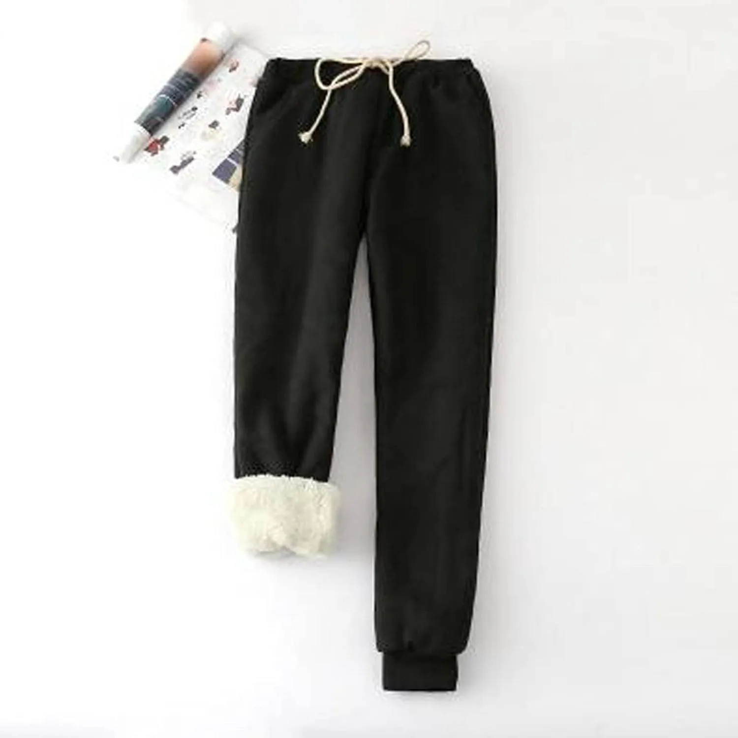 Women Warm Winter Pants Plus Size Fleece Joggers Sherpa Lined Sweatpants Athletic Workout Pants Thick Casual Trousers