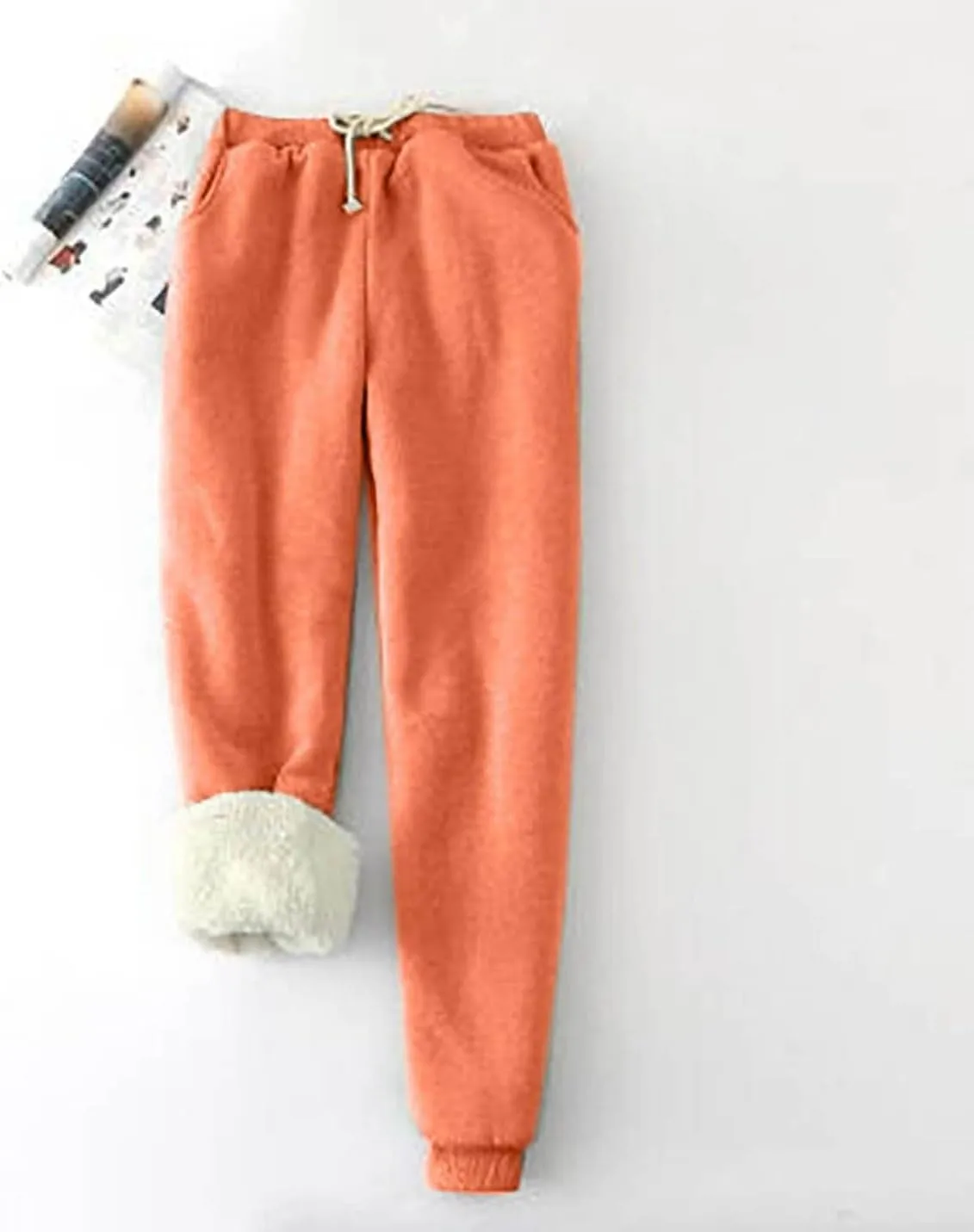 Women Warm Winter Pants Plus Size Fleece Joggers Sherpa Lined Sweatpants Athletic Workout Pants Thick Casual Trousers