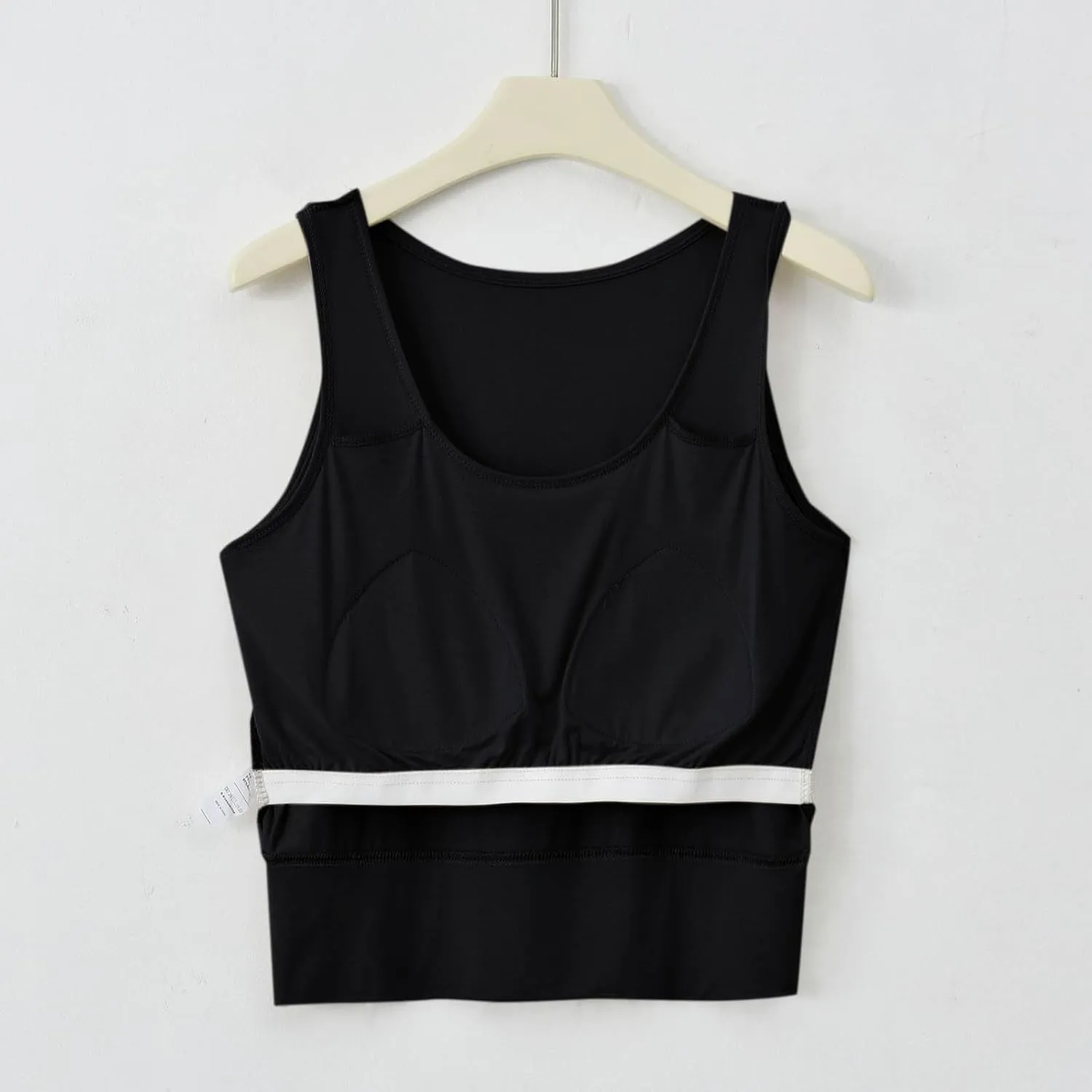 Womens Casual Modal Tank Tops with Built in Bra Basic Crop Padded Yoga Shirts Summer Loose Camisoles Undershirt