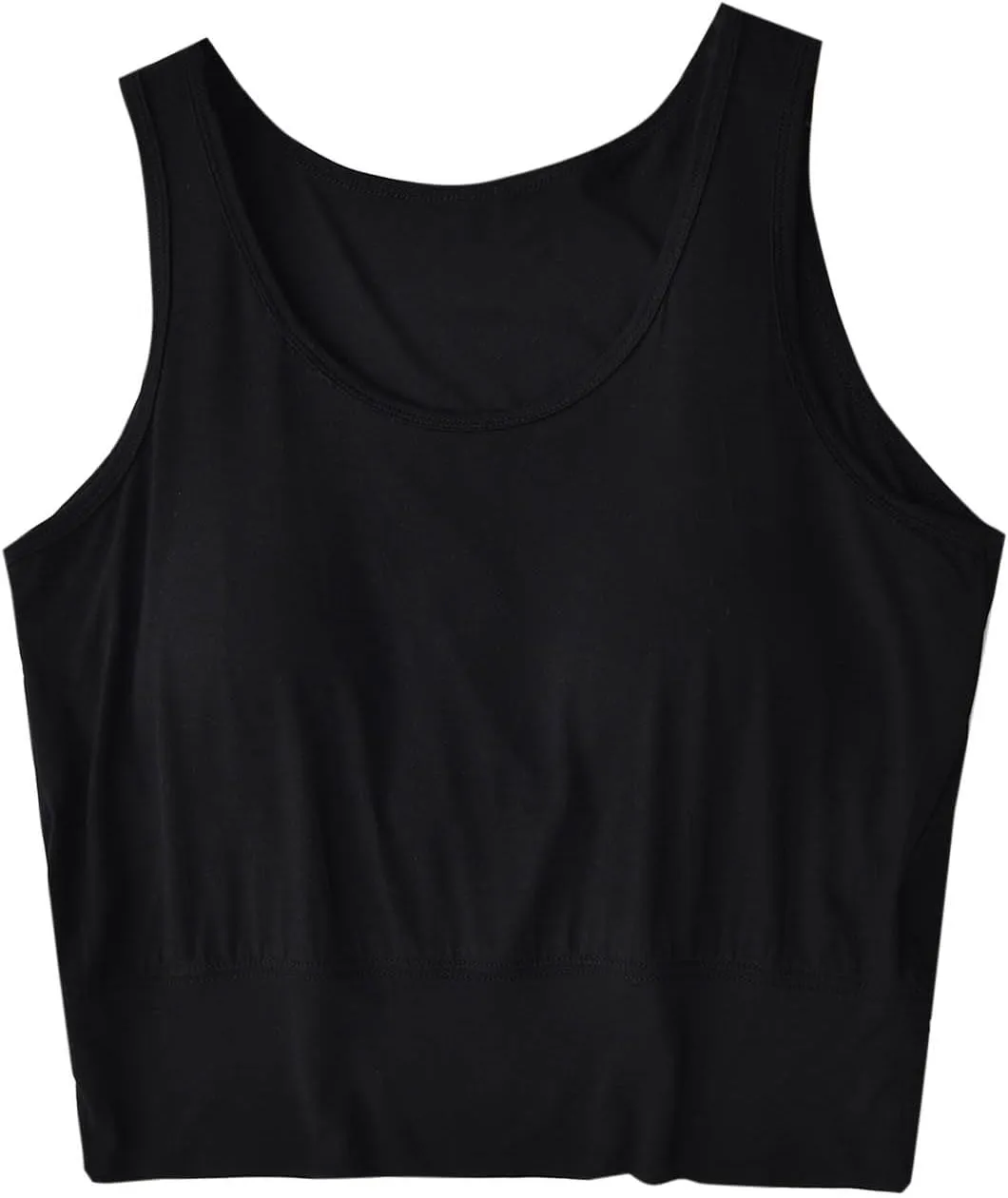 Womens Casual Modal Tank Tops with Built in Bra Basic Crop Padded Yoga Shirts Summer Loose Camisoles Undershirt