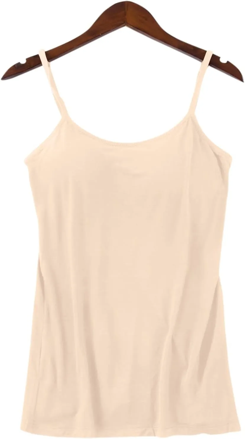 Women's Cotton Camisole Shelf Bra Spaghetti Straps Tank Top Adjustable Spaghetti Strap Cami Tank Summer Undershirts