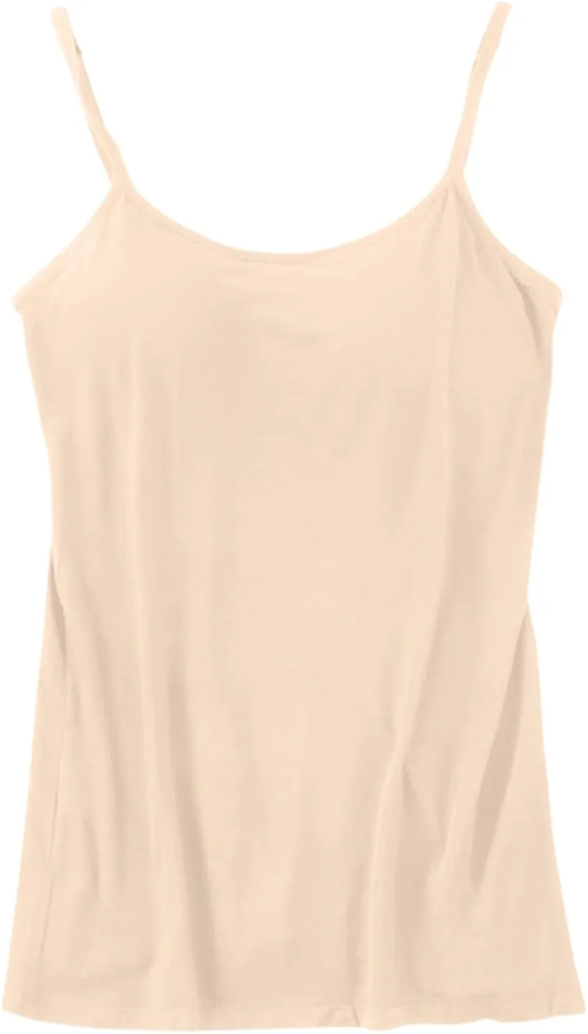 Women's Cotton Camisole Shelf Bra Spaghetti Straps Tank Top Adjustable Spaghetti Strap Cami Tank Summer Undershirts