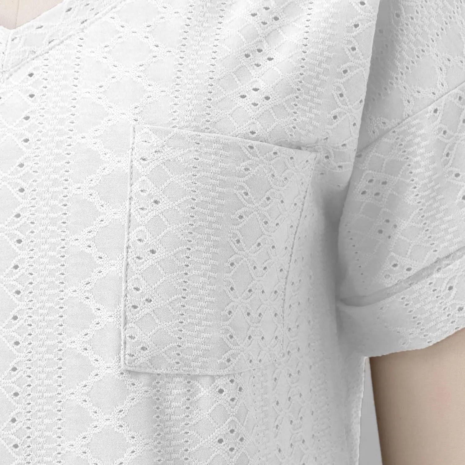 Womens Fashion Casual Tank Top V Neck T Shirts Summer Lace Sleeve Casual Loose T Plus Size Extra Long Tops for