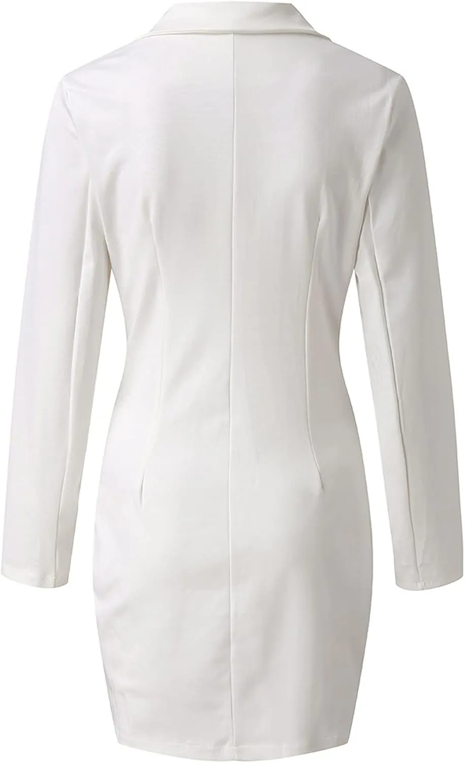 Women's Fashion Double Breasted Trench Coat Solid Color Slim Jacket Pocket Decoration Long Dress Tan Fleece