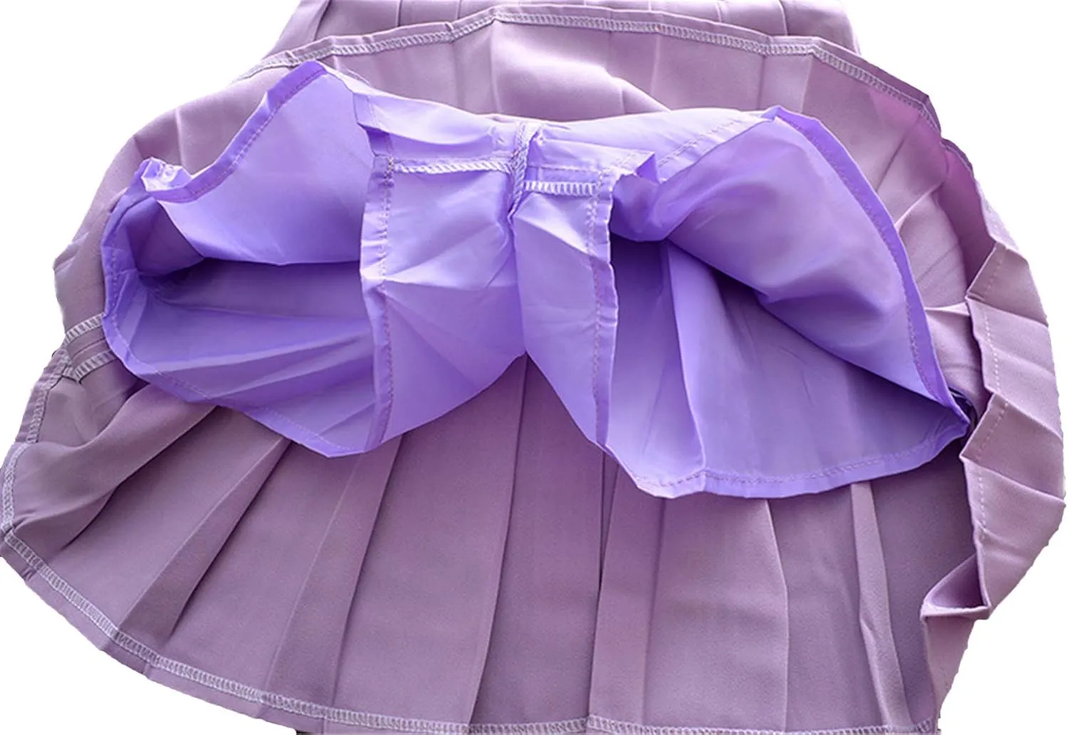Women's High Waisted Pleated Mini Skirt A-line Shorts with Elastic Wide Waistband