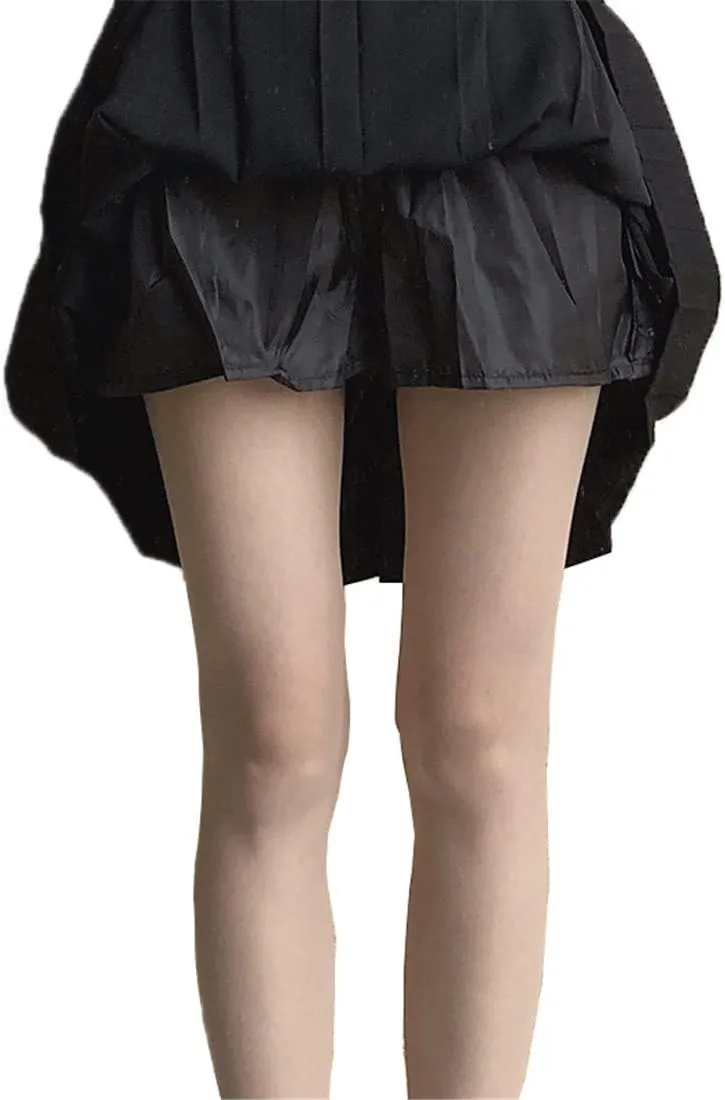 Women's High Waisted Pleated Mini Skirt A-line Shorts with Elastic Wide Waistband