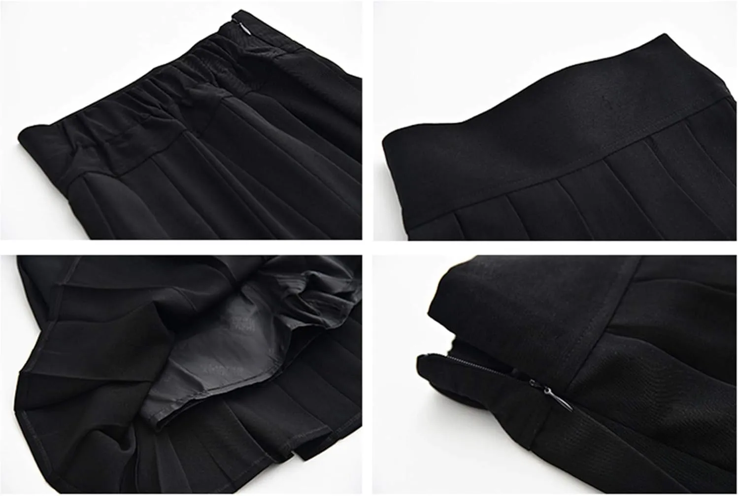 Women's High Waisted Pleated Mini Skirt A-line Shorts with Elastic Wide Waistband