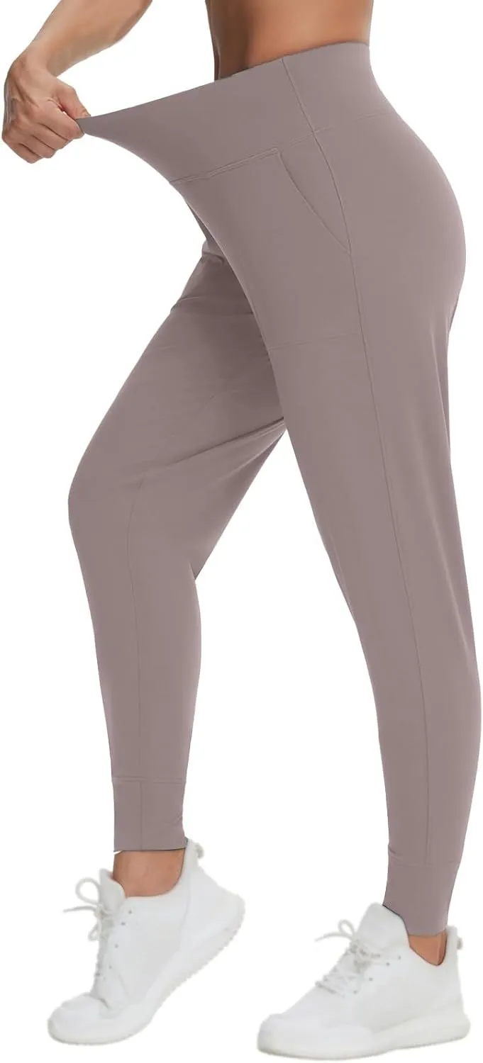 Women's Jogger Sweatpants Tummy Control Athletic Pants High Waisted Yoga Pants Lightweight Workout Pants Travel Pants