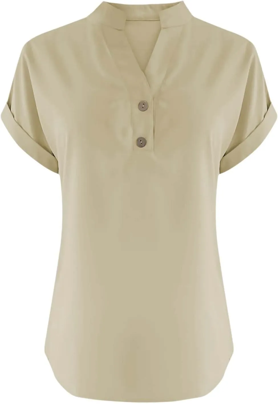 Womens Linen Shirts Short Sleeve V Neck Henley Shirts Solid Hippie T Shirts Summer Casual Dressy Blouses Boho Tunics